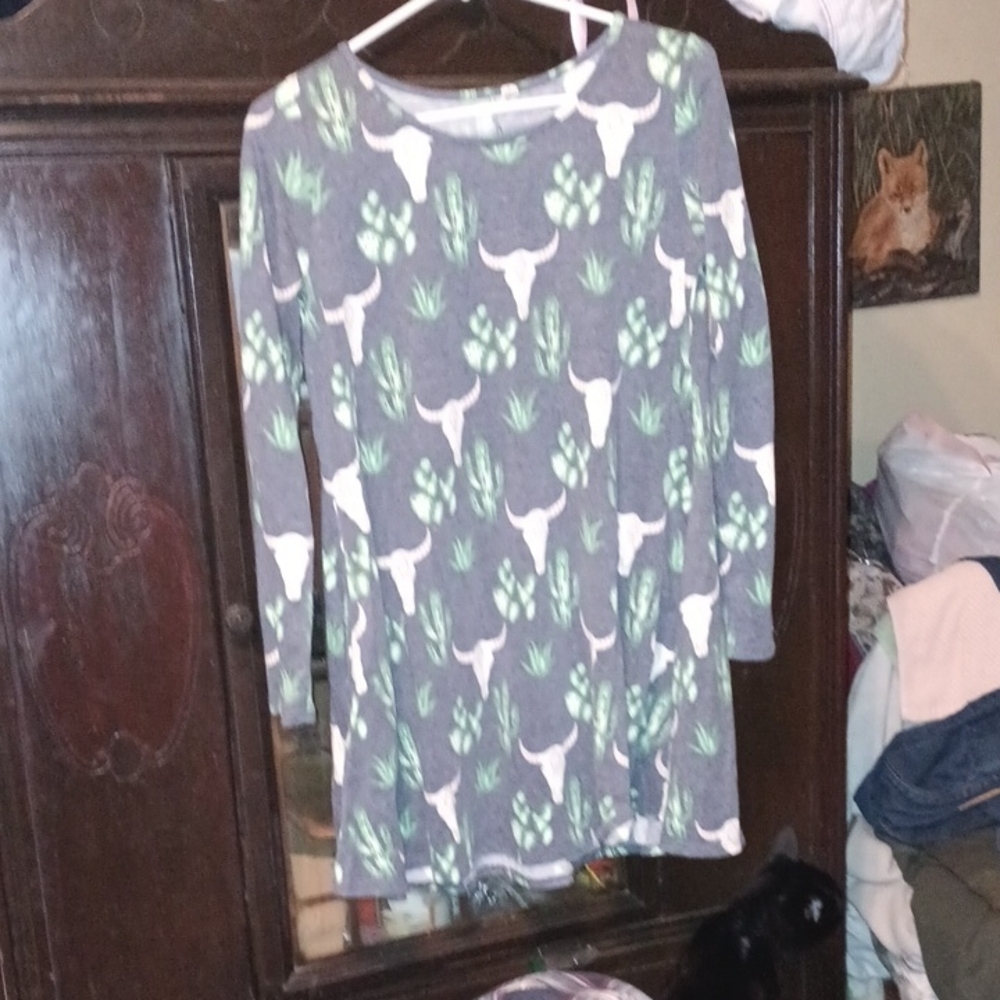 Texas Long Horn And Cactus Women's Tunic